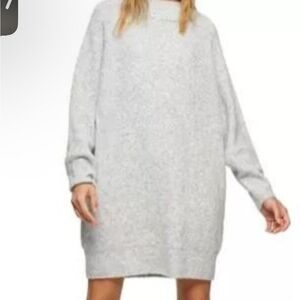 Topshop Gray Crew Neck Sweater